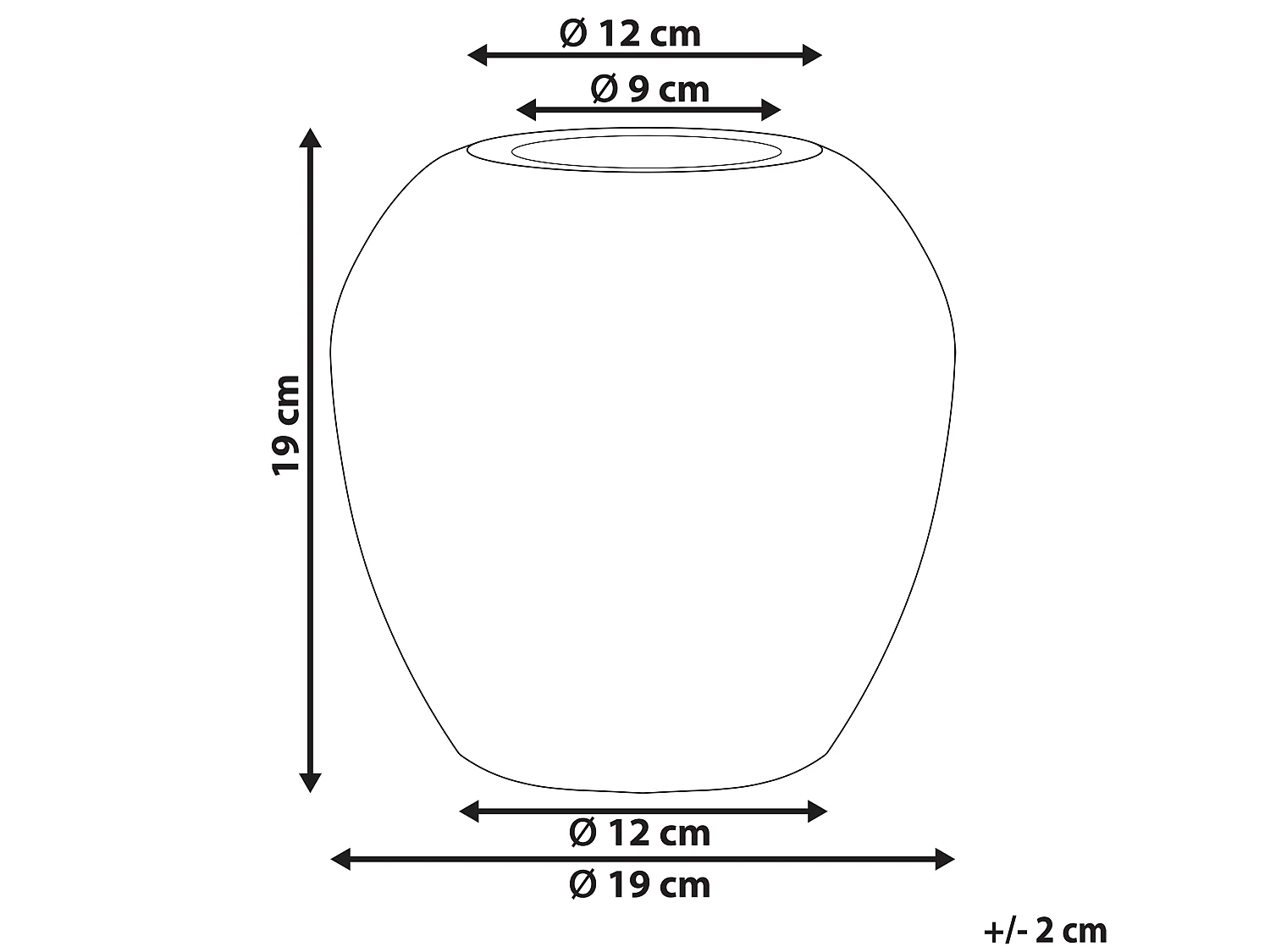 Vase à fleurs MILETOS Grès 19 cm Blanc