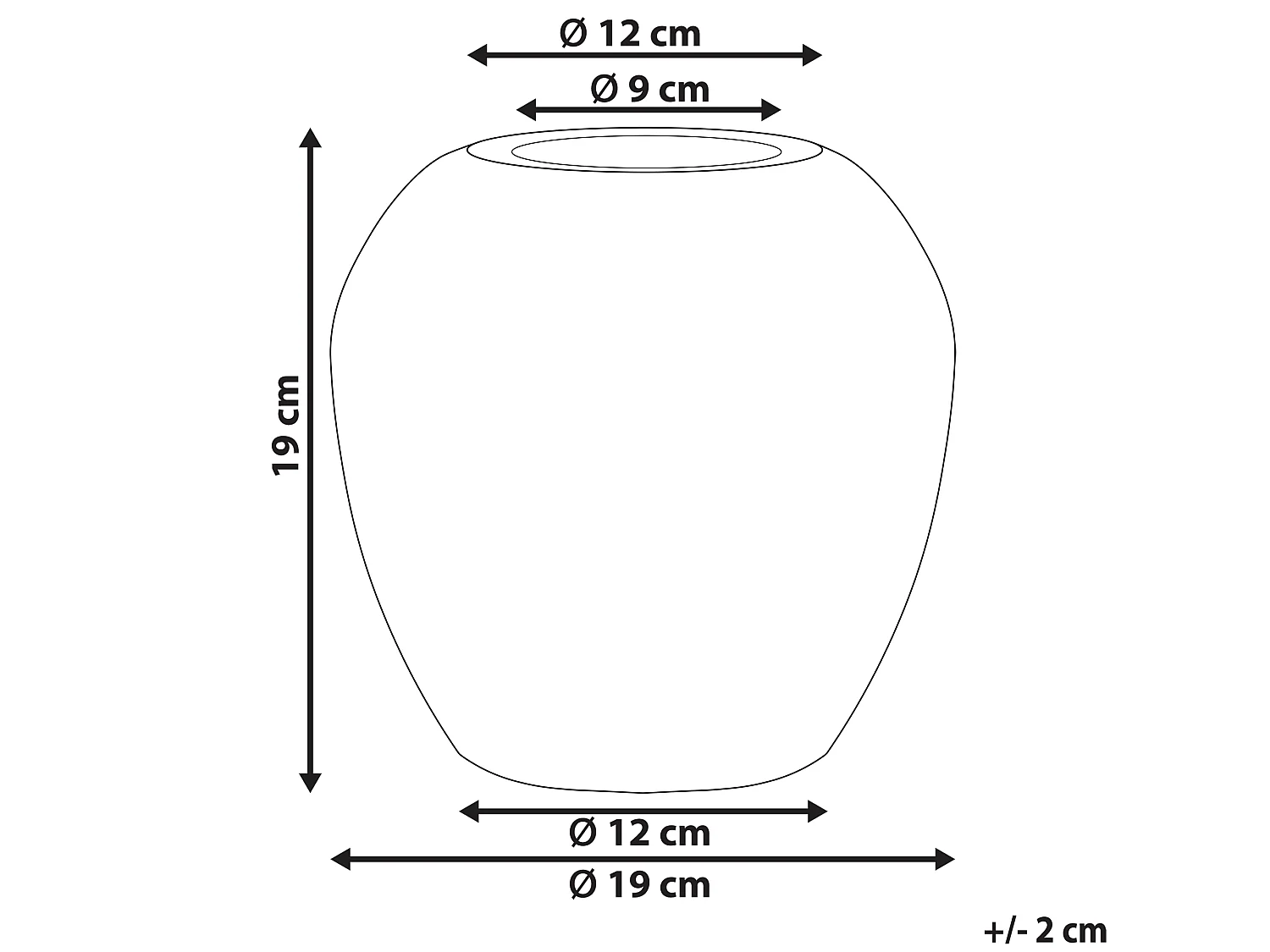 Vase à fleurs MILETOS Grès 19 cm Blanc
