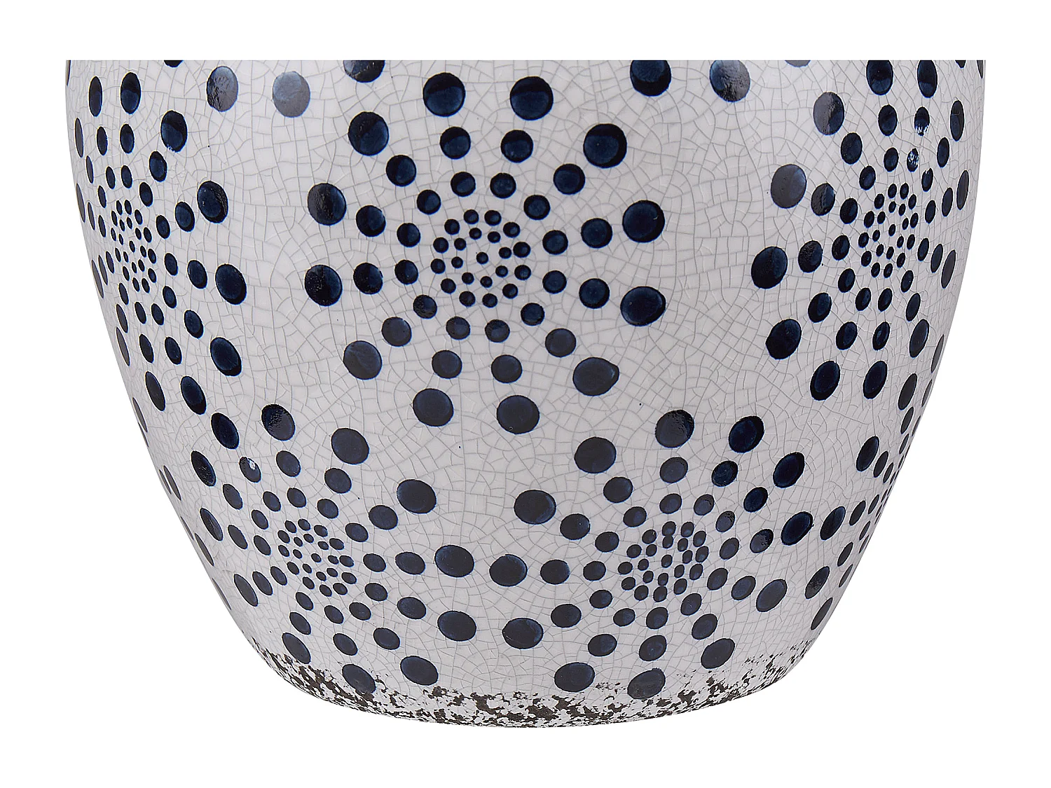 Vase à fleurs MILETOS Grès 19 cm Blanc