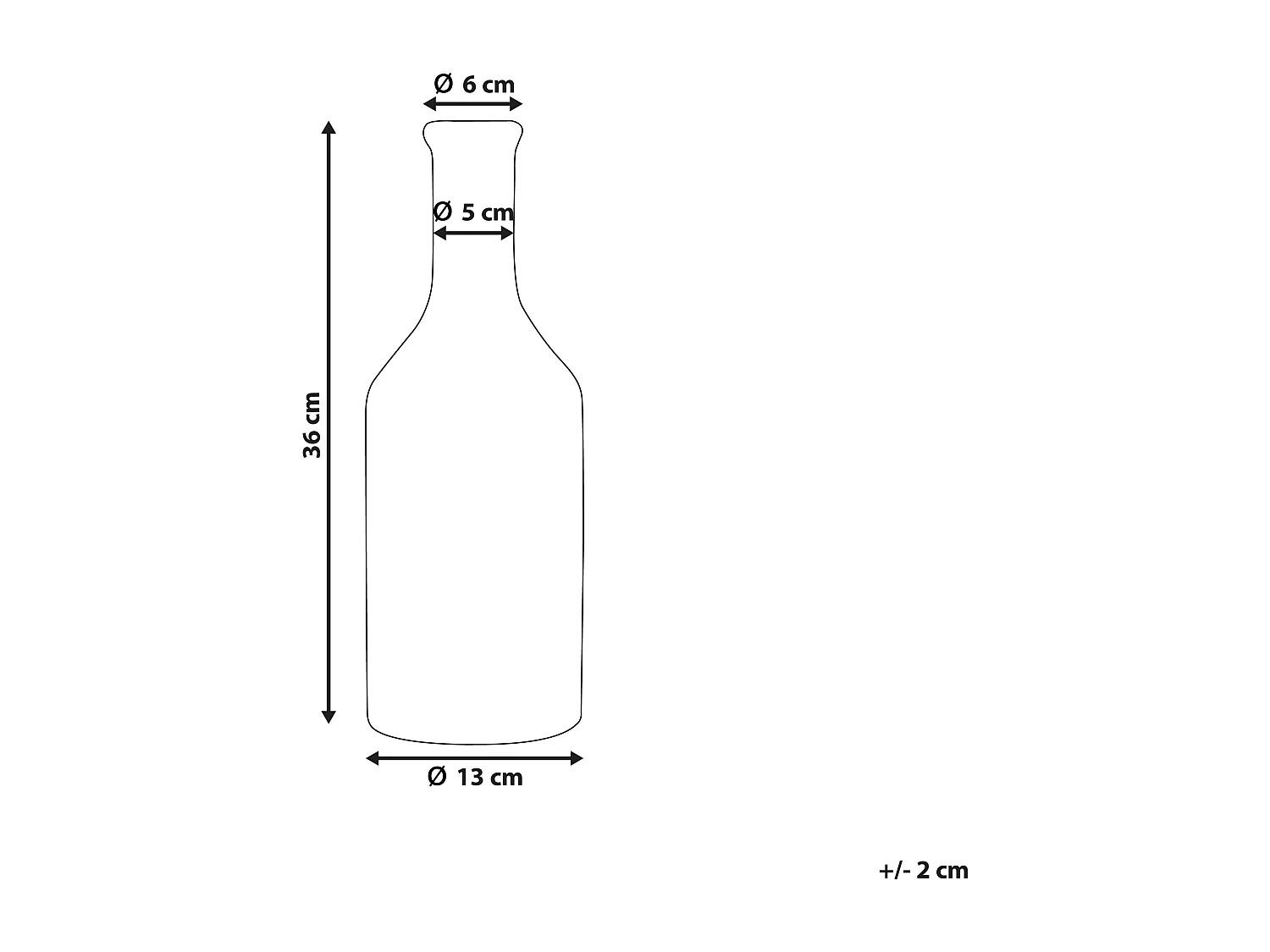 Jarrón decorativo LARNACA Gres 36 cm Multicolor