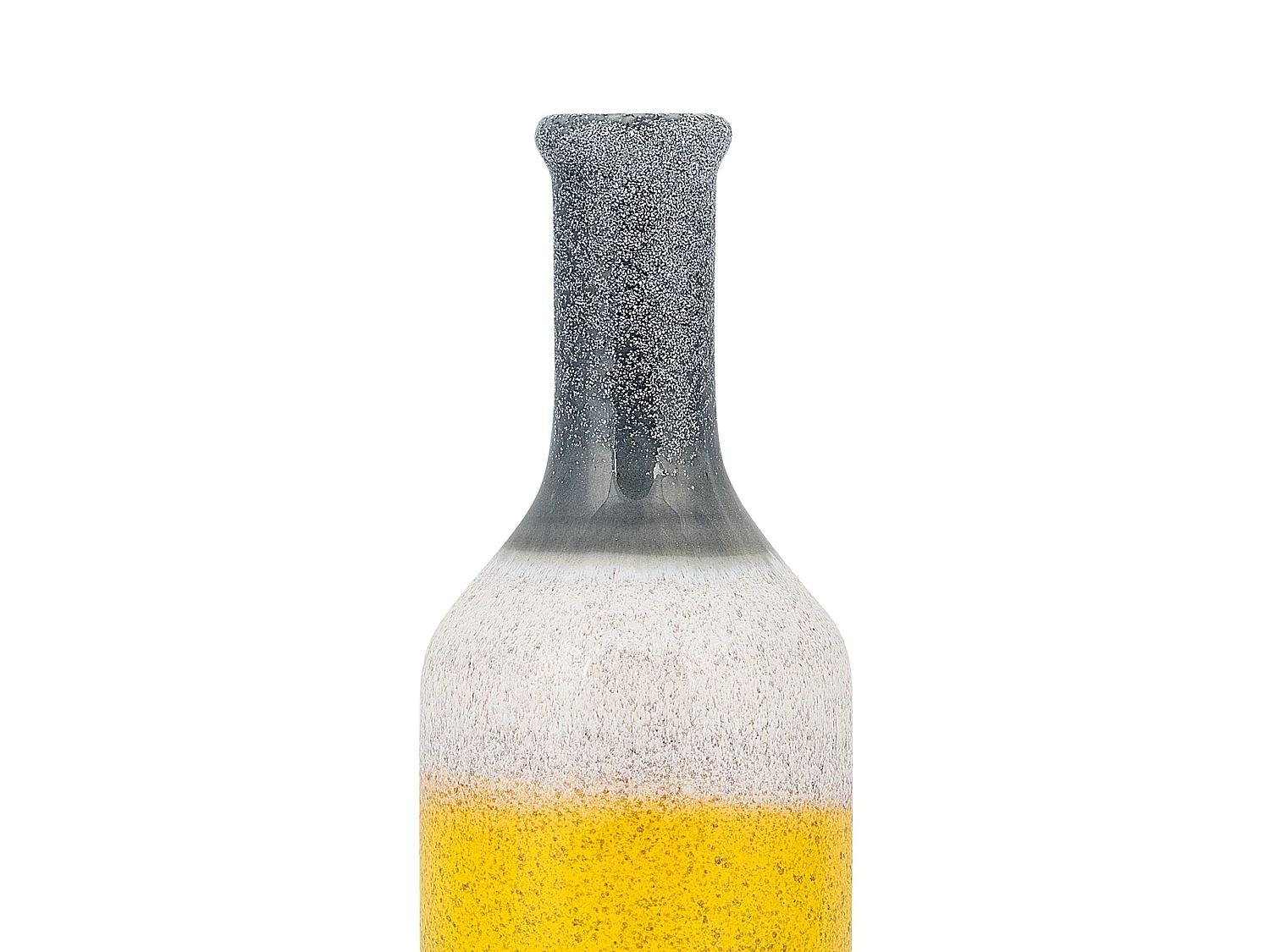 Dekorative und schöne Vase gelb weiß blau Larnaca