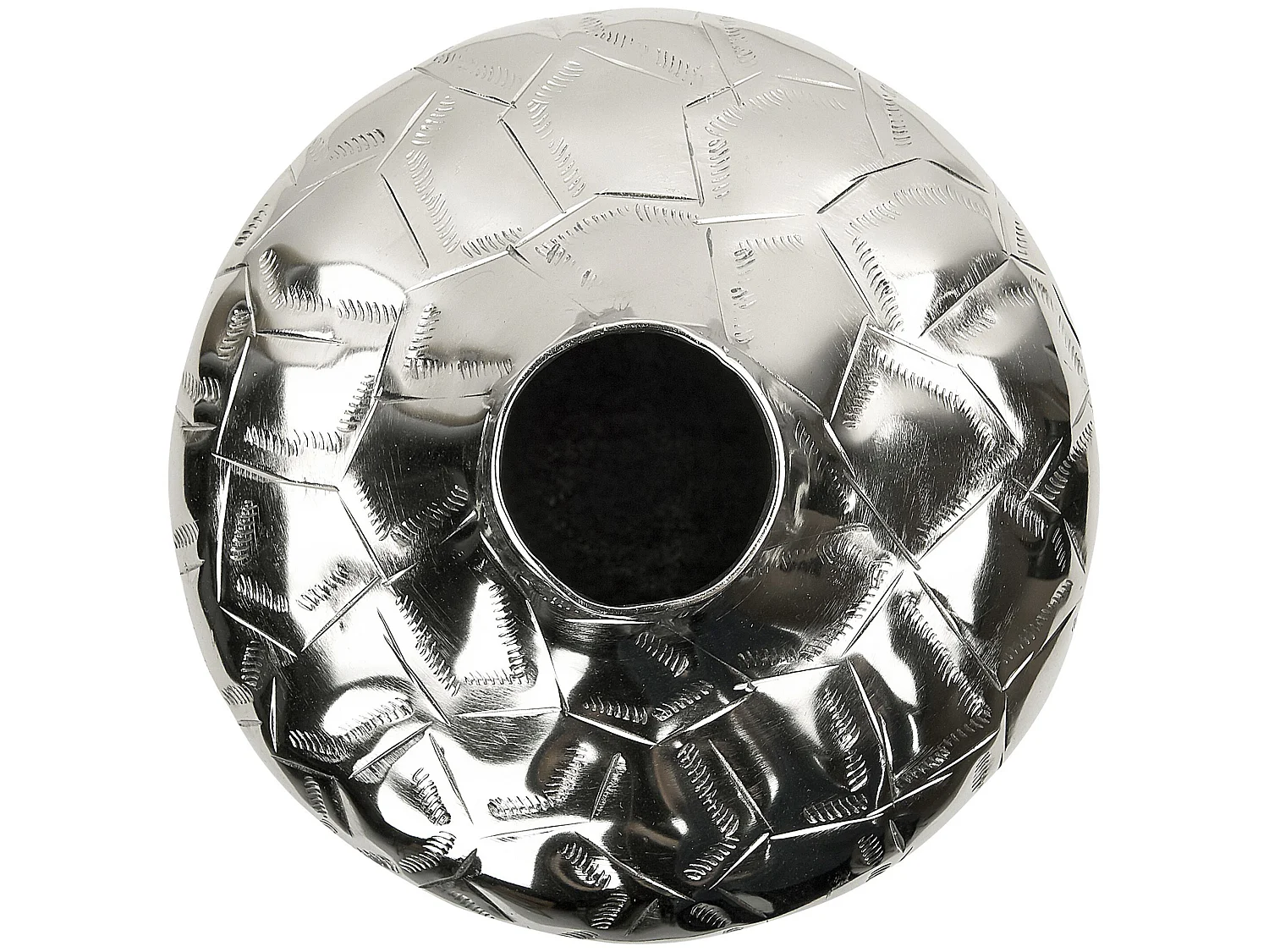 Vase à fleurs INSHAS Métal 33 cm Argenté