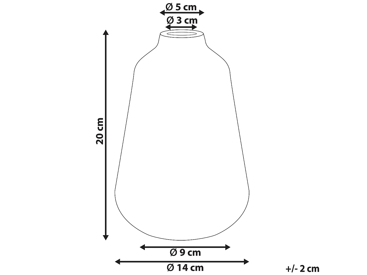 Jarrón para flores MARONEIA Gres 20 cm Blanco