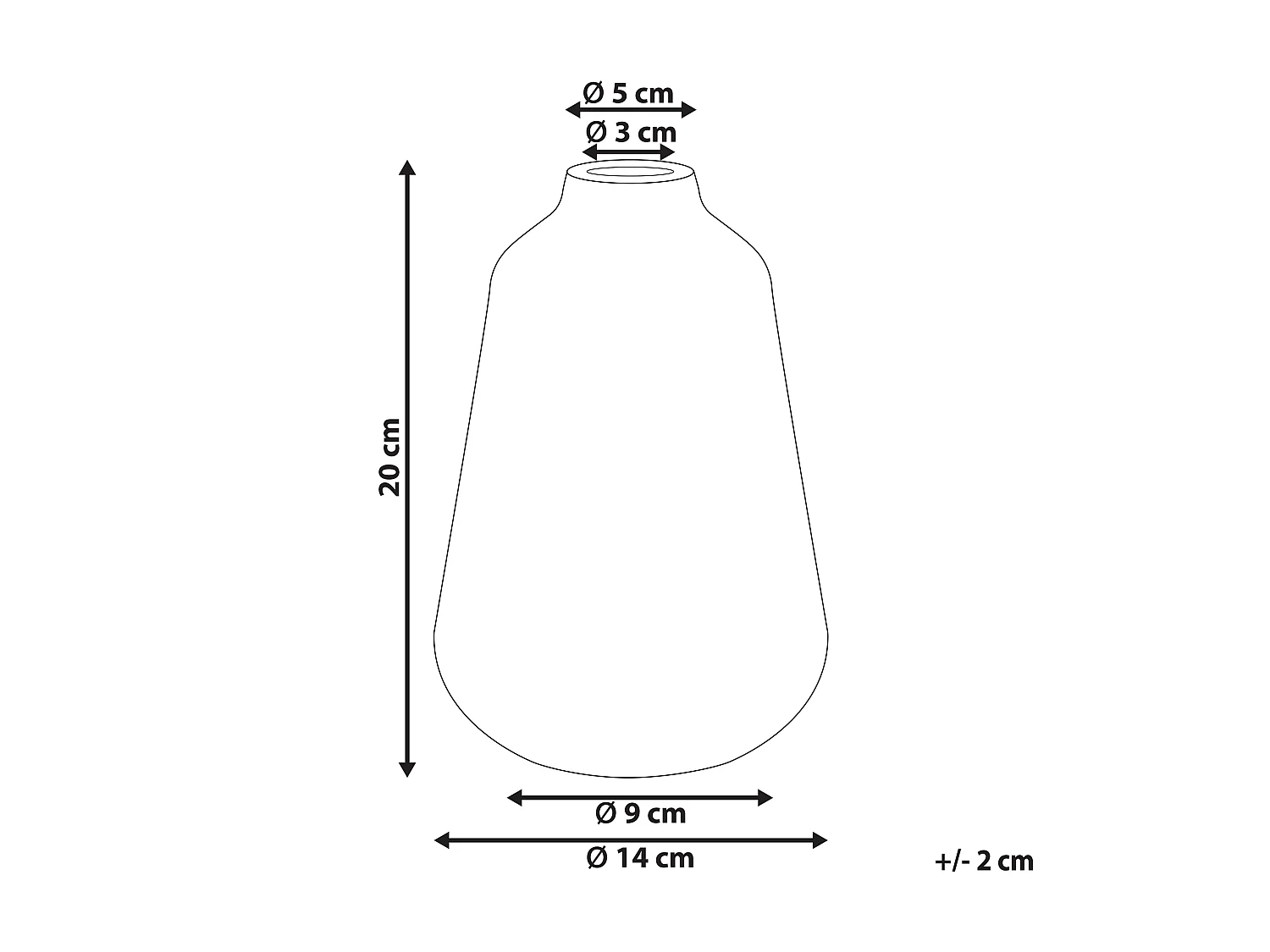 Vase à fleurs MARONEIA Grès 20 cm Blanc