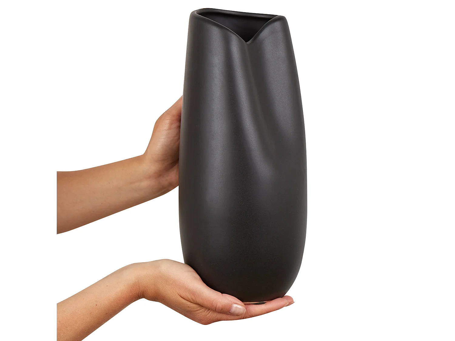 Vaso decorativo DERBE Gres porcellanato 32 cm Nero