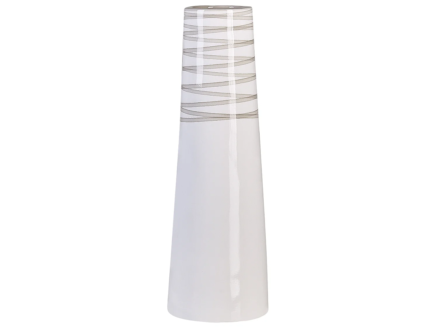 Vaso decorativo TARRAGONA Ceramica 57 cm Bianco