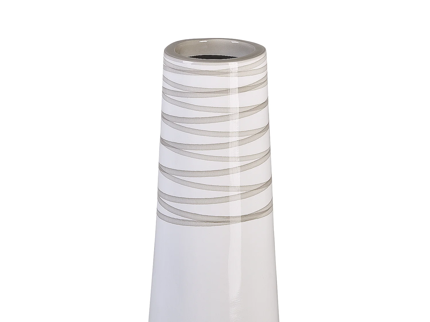 Vaso decorativo TARRAGONA Ceramica 57 cm Bianco