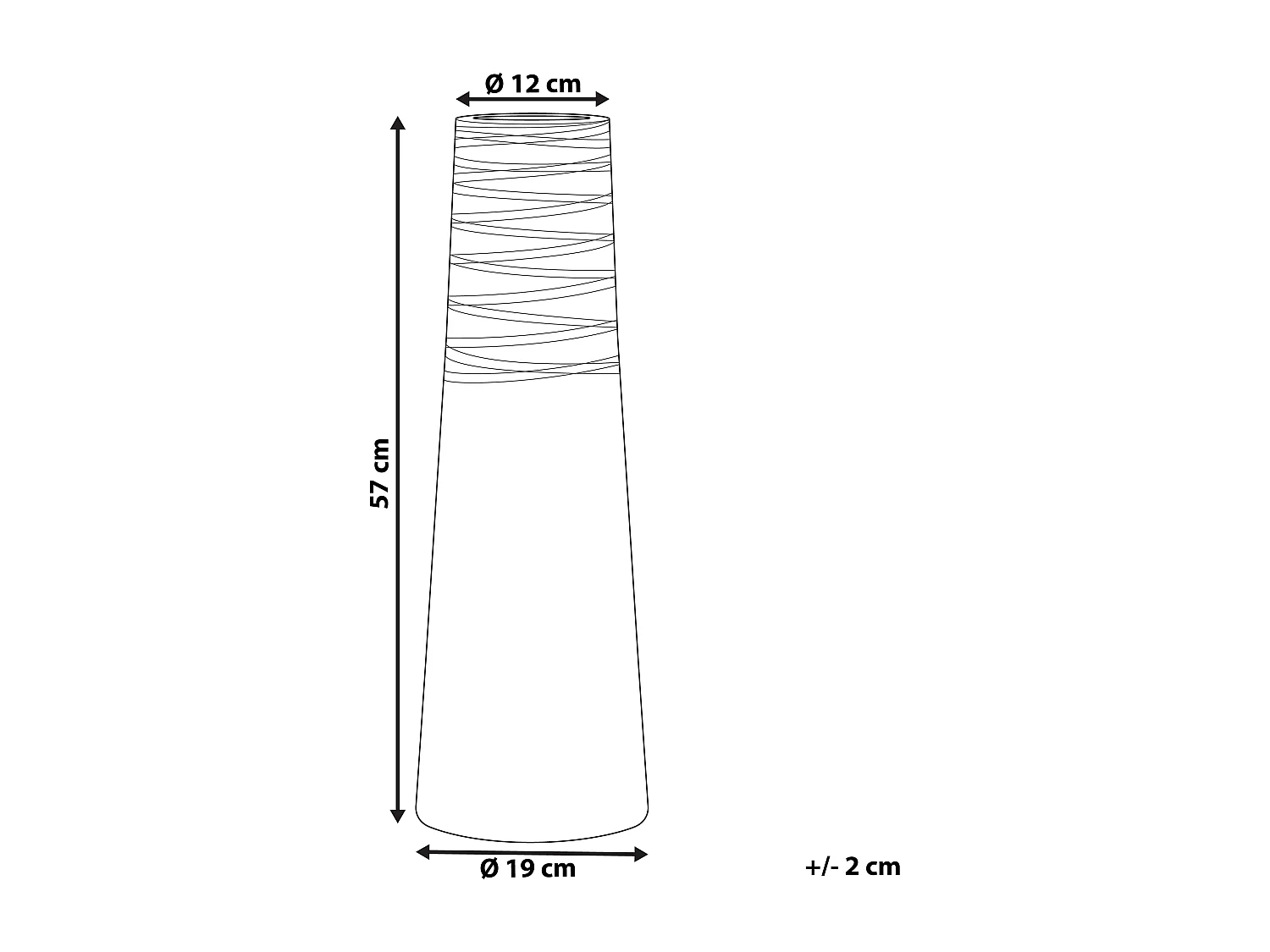 Vase décoratif TARRAGONA Céramique 57 cm Blanc