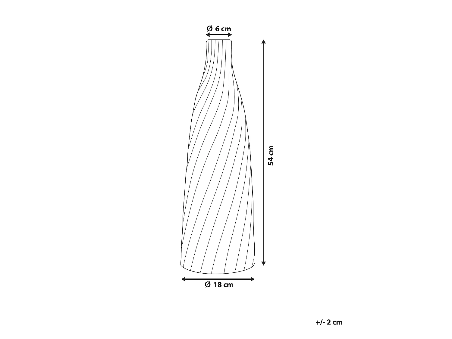 Decovaas FLORENTIA Keramiek 54 cm Lichtgroen