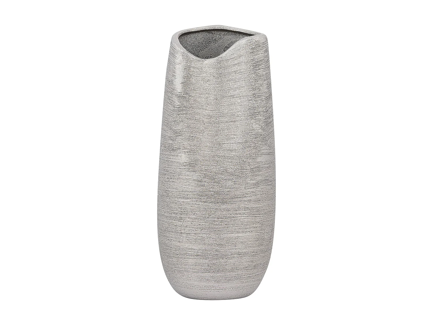 Extravagante und dekorative Vase in Metall-Look silbern