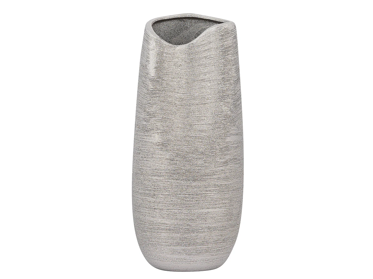 Dekovase DERBE Steinzeug 32 cm Silber