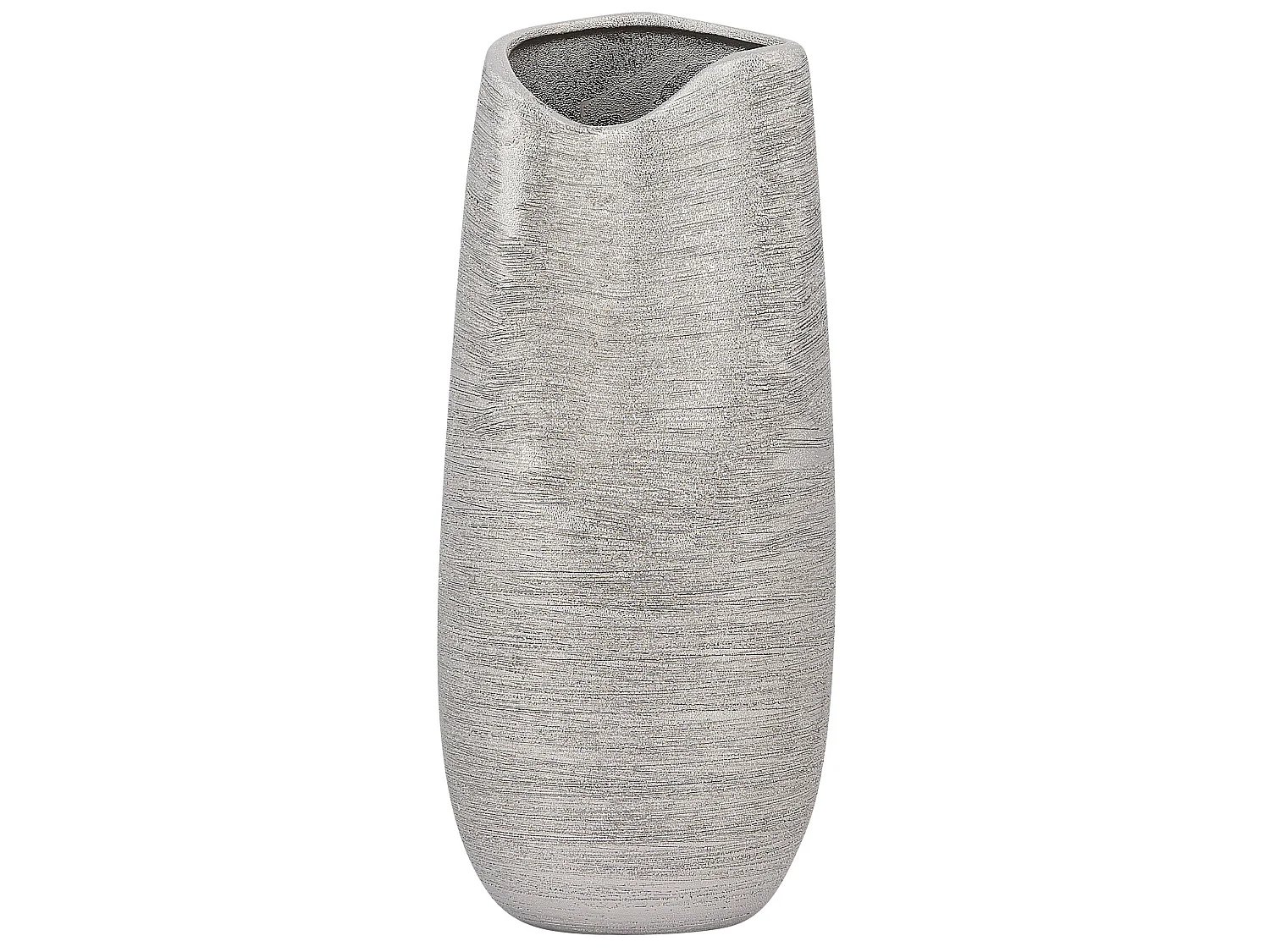 Dekovase DERBE Steinzeug 32 cm Silber