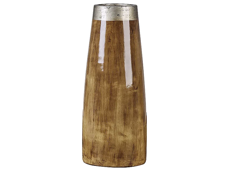 Jarrón decorativo CYRENE Cerámica 50 cm Marrón oscuro