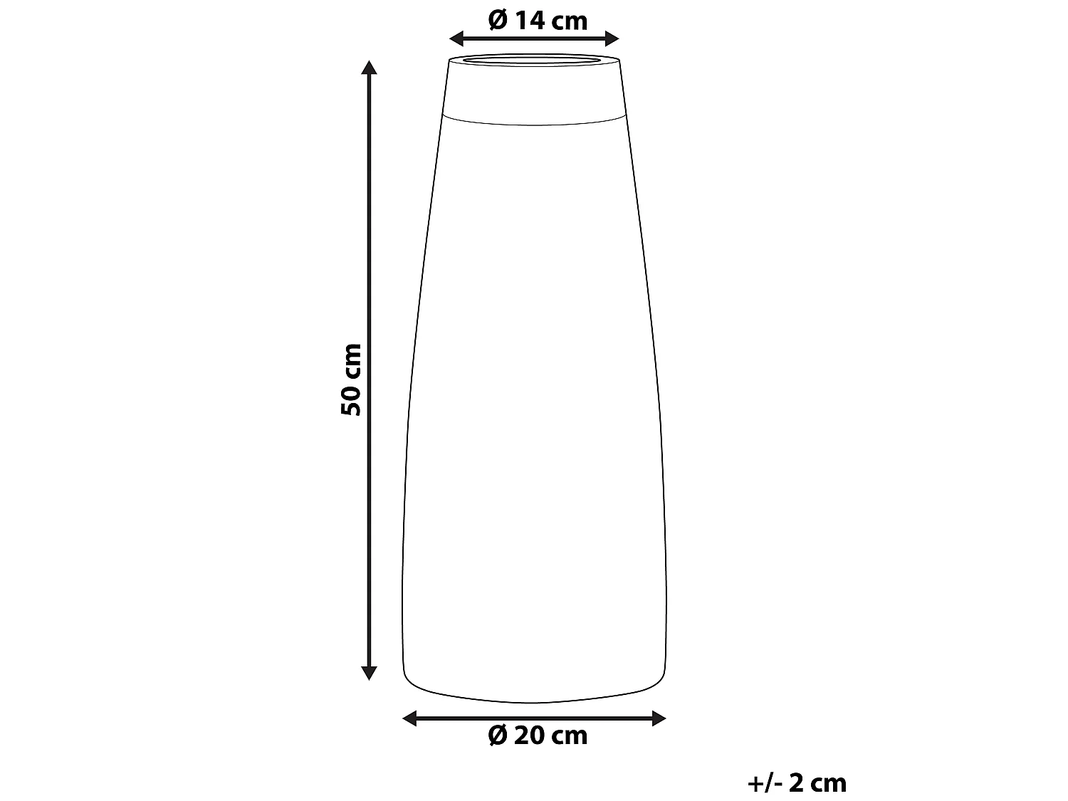 Vase décoratif CYRENE Céramique 50 cm Marron foncé