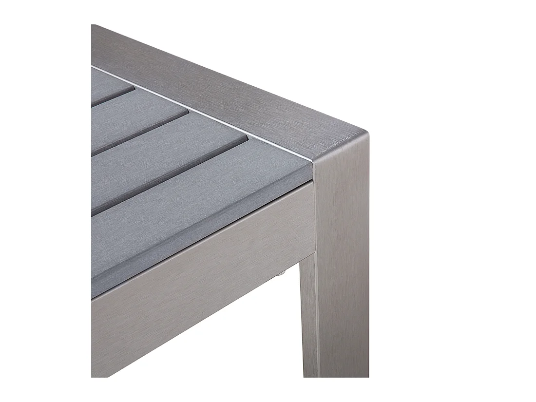 Table basse de jardin SALERNO Métal Gris clair