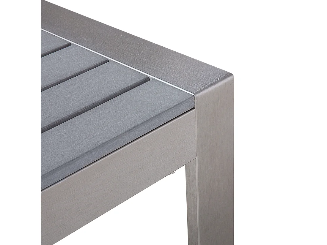 Table basse de jardin SALERNO Métal Gris clair