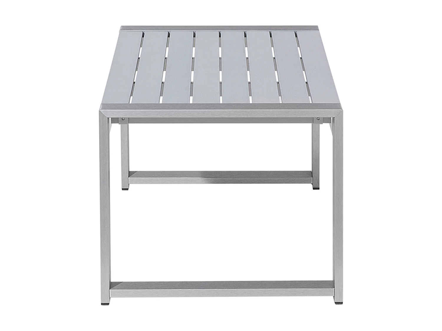 Table basse de jardin SALERNO 90 cm 50 cm Métal Gris clair
