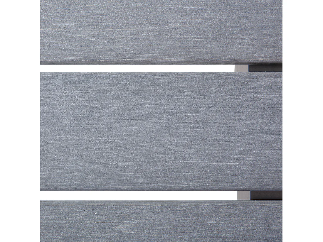 Table basse de jardin SALERNO 90 cm 50 cm Métal Gris clair