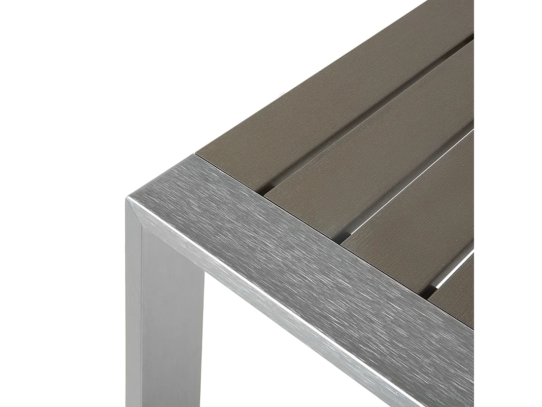 Praktischer Couchtisch Aluminium 90 x 50 cm Dunkelgrau Salerno