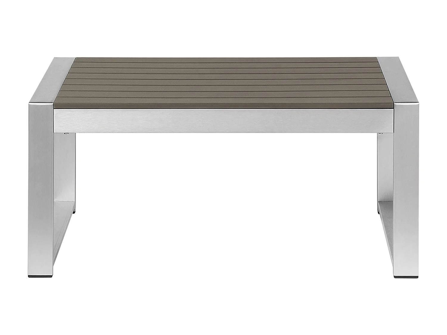 Table basse de jardin SALERNO 90 cm 50 cm Métal Gris foncé