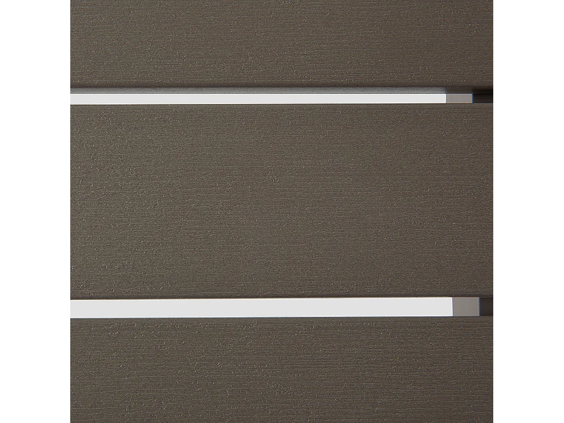 Table basse de jardin SALERNO 90 cm 50 cm Métal Gris foncé