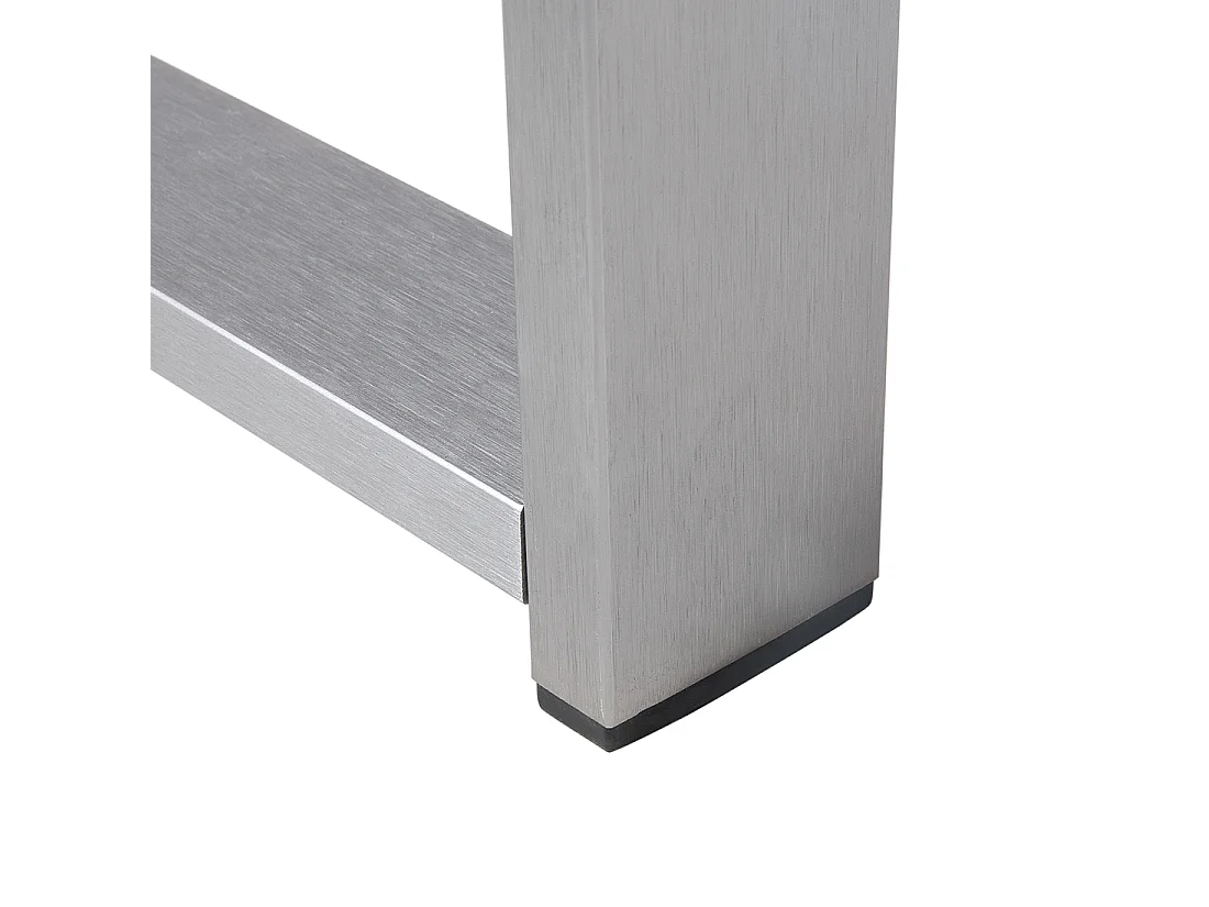 Table basse de jardin SALERNO 90 cm 50 cm Métal Gris foncé