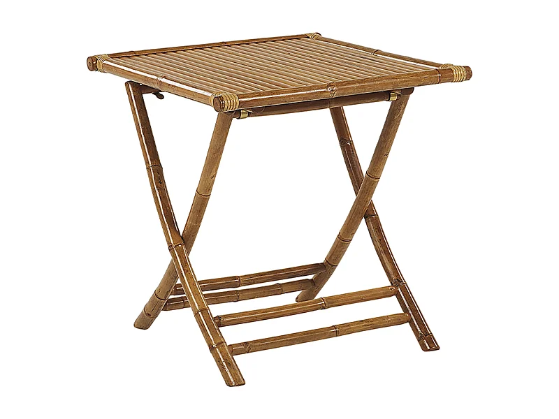 Trendy Teetisch heller Holzfarbton Bambusholz klappbare Tischplatte Molise