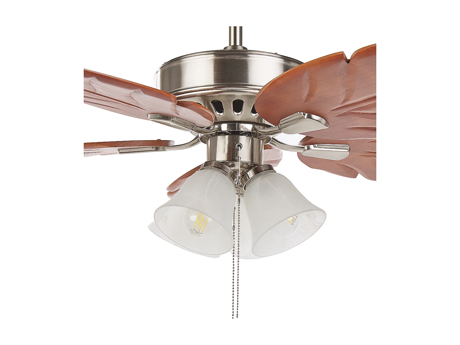 Ventilateur de plafond avec lampe GILA Argenté