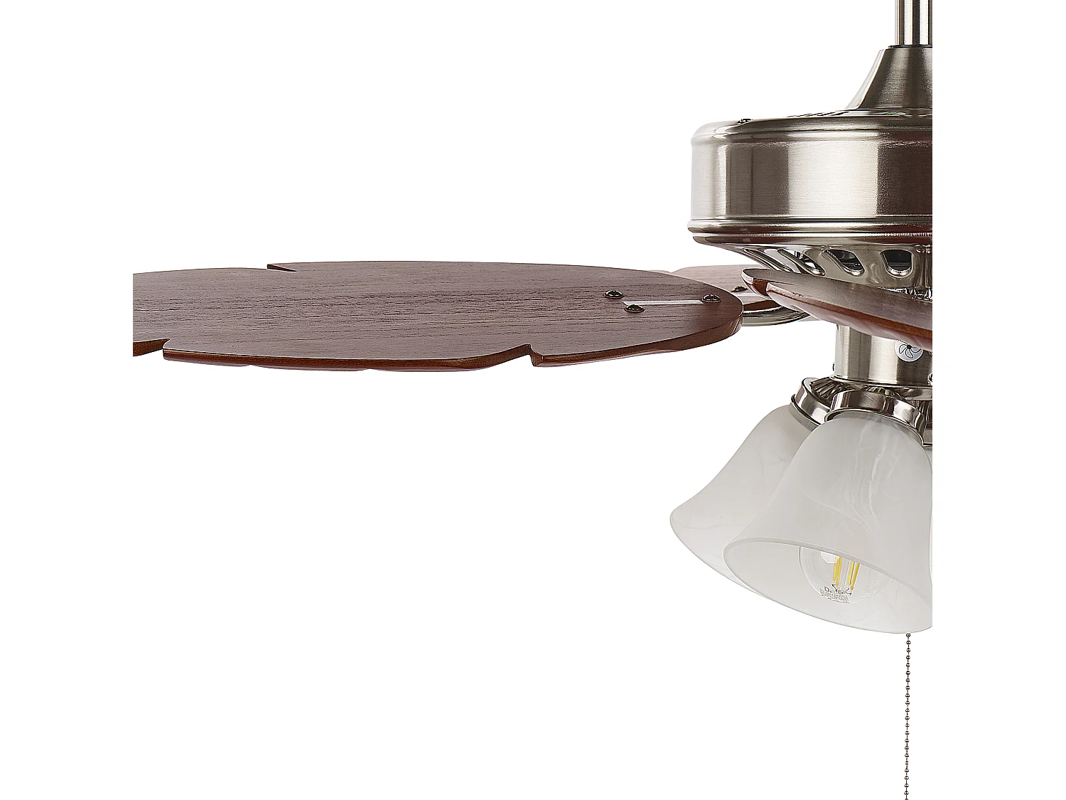 Ventilateur de plafond avec lampe GILA Argenté