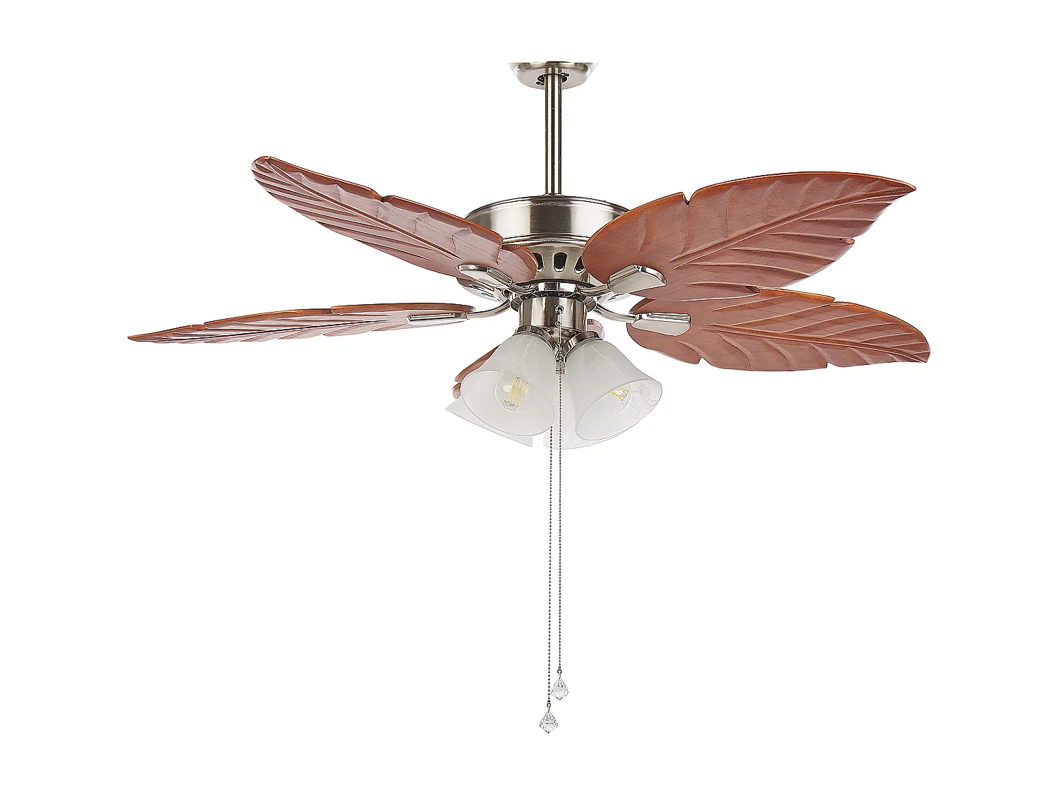 Ventilateur de plafond avec lampe GILA Argenté