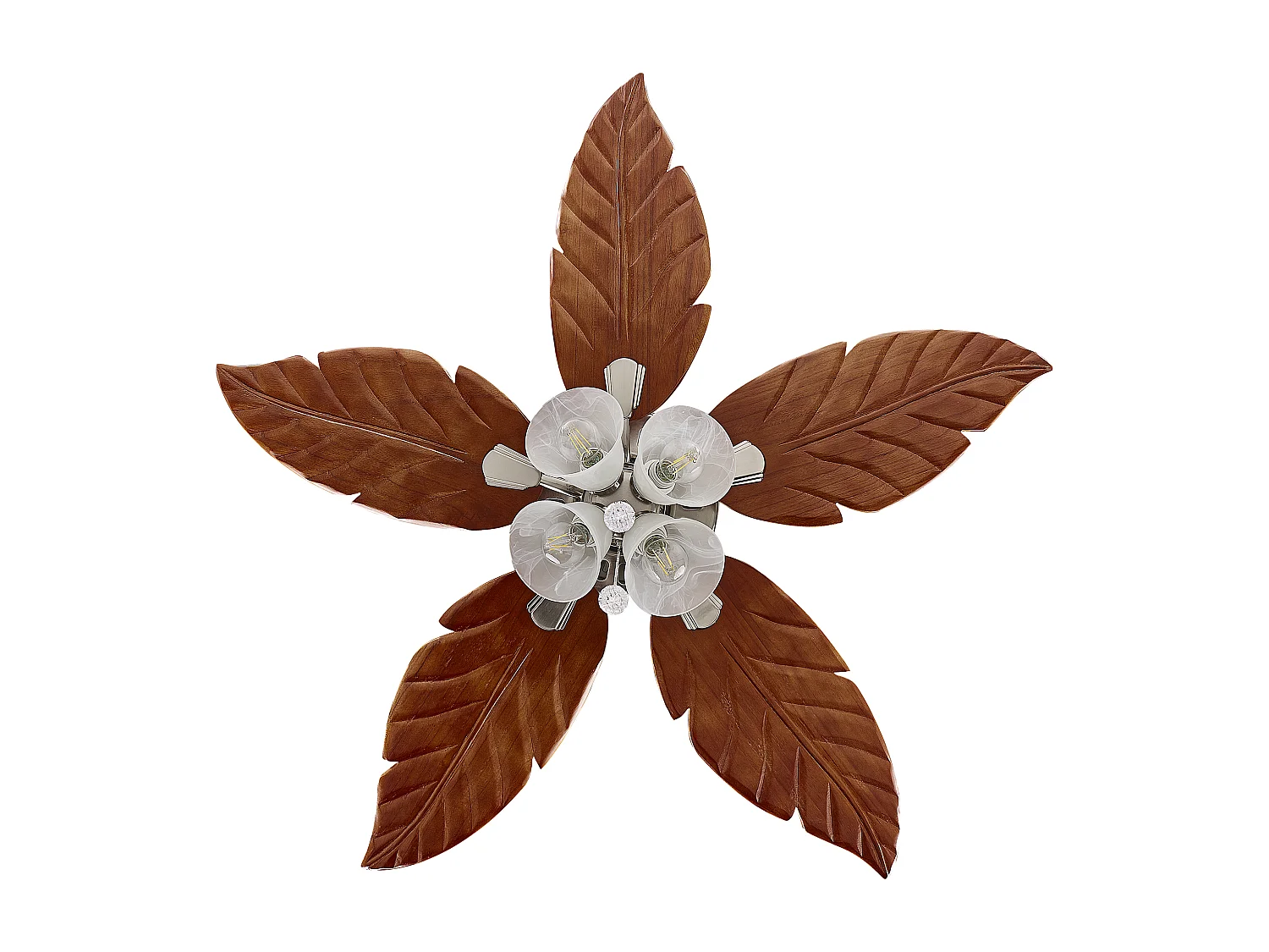 Ventilateur de plafond avec lampe GILA Argenté