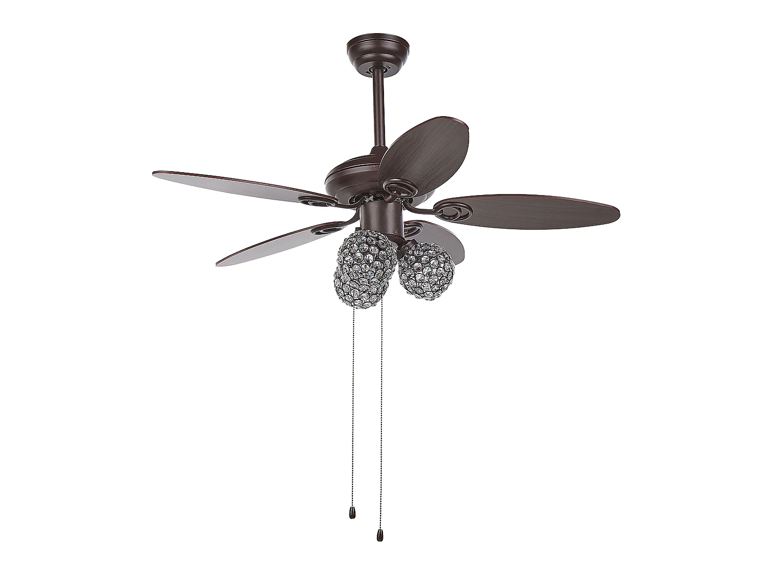 Ventilateur de plafond avec lampe HEILONG Marron