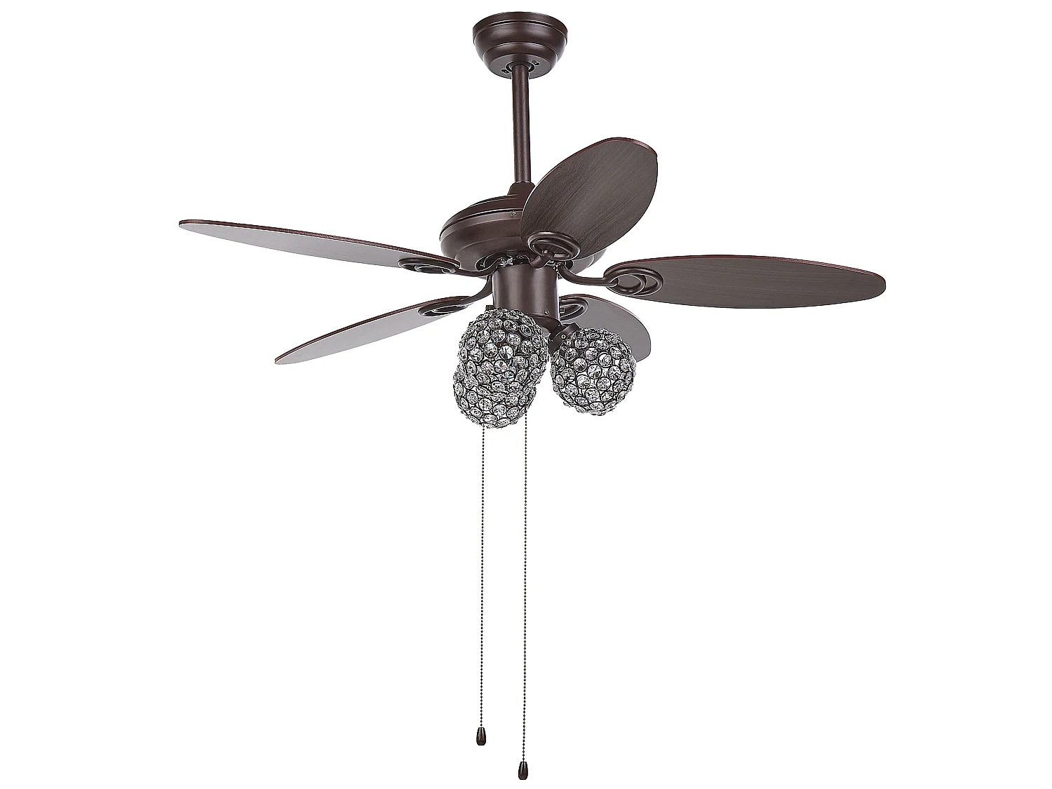 Ventilateur de plafond avec lampe HEILONG Marron