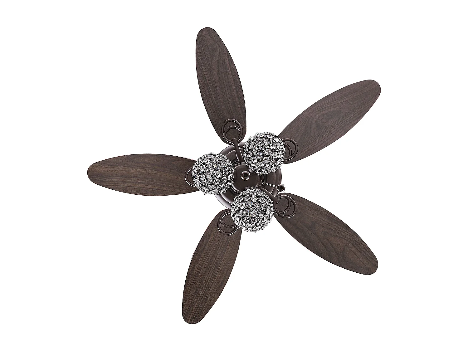 Ventilateur de plafond avec lampe HEILONG Marron