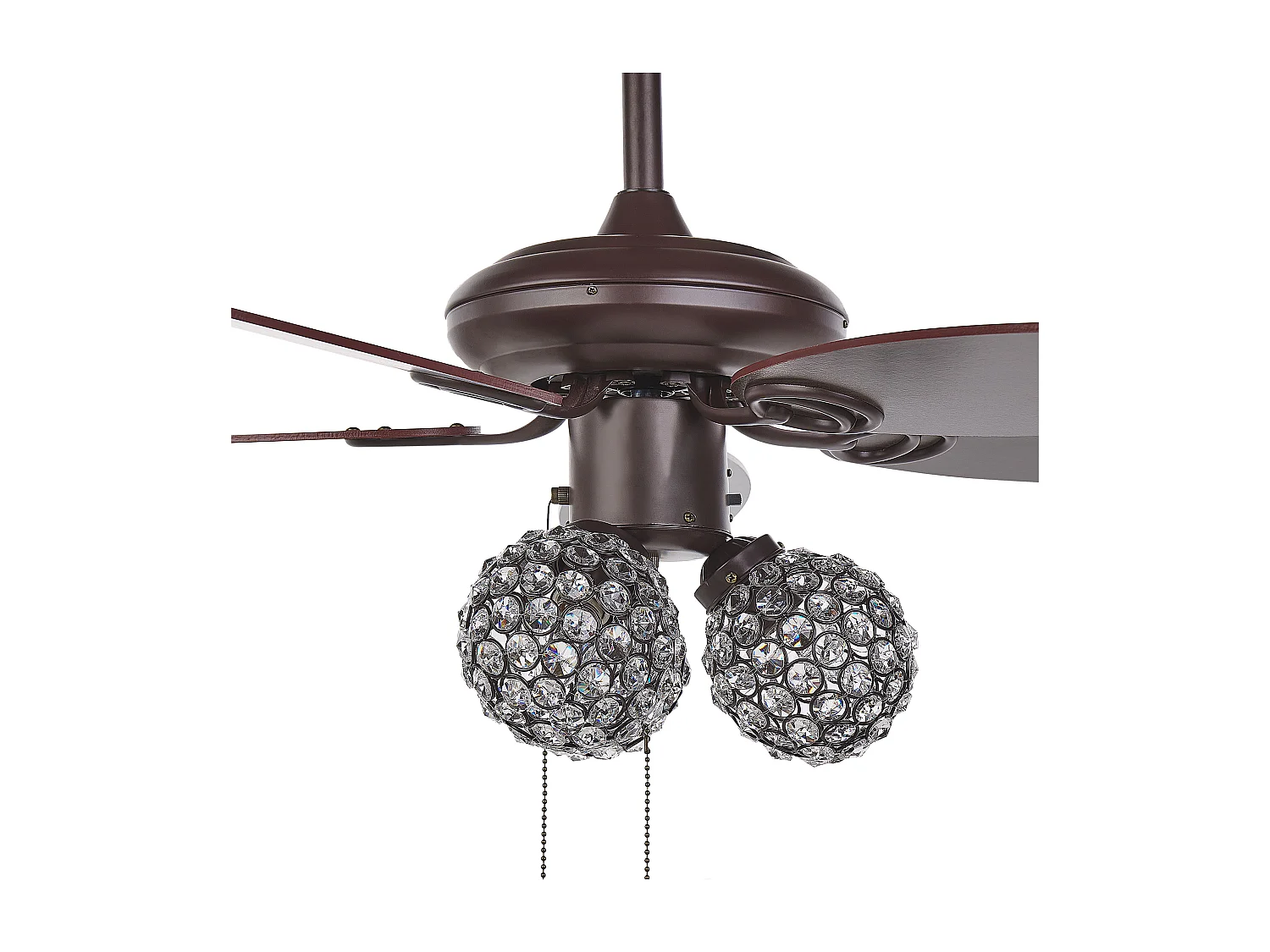 Ventilateur de plafond avec lampe HEILONG Marron