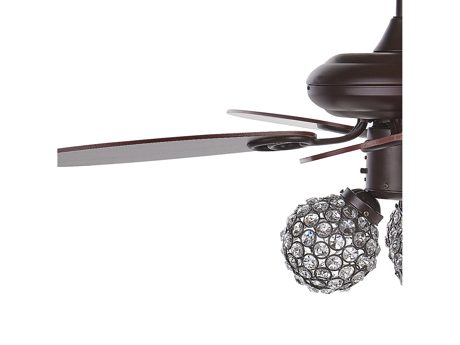 Ventilateur de plafond avec lampe HEILONG Marron