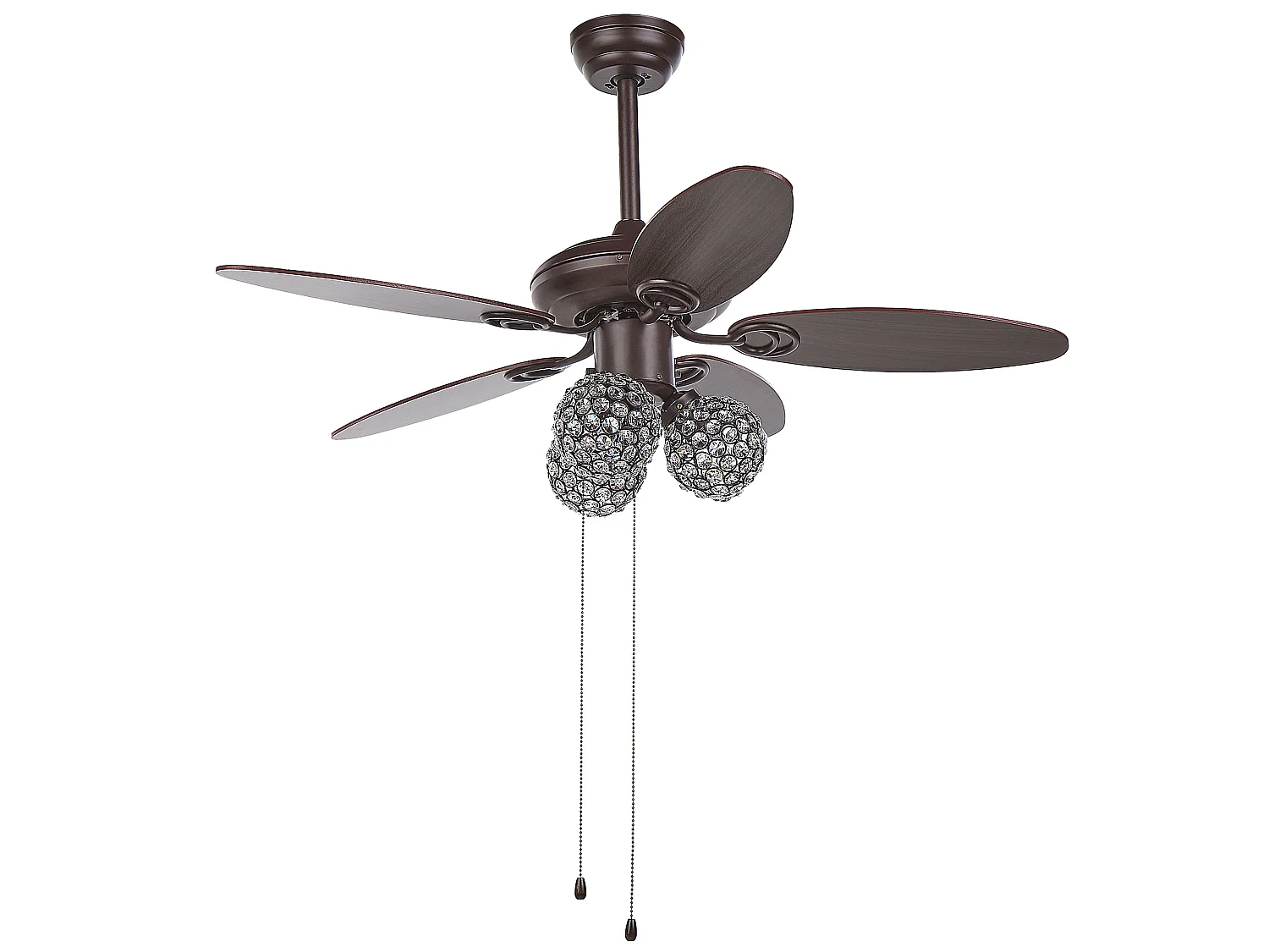 Ventilateur de plafond avec lampe HEILONG Marron