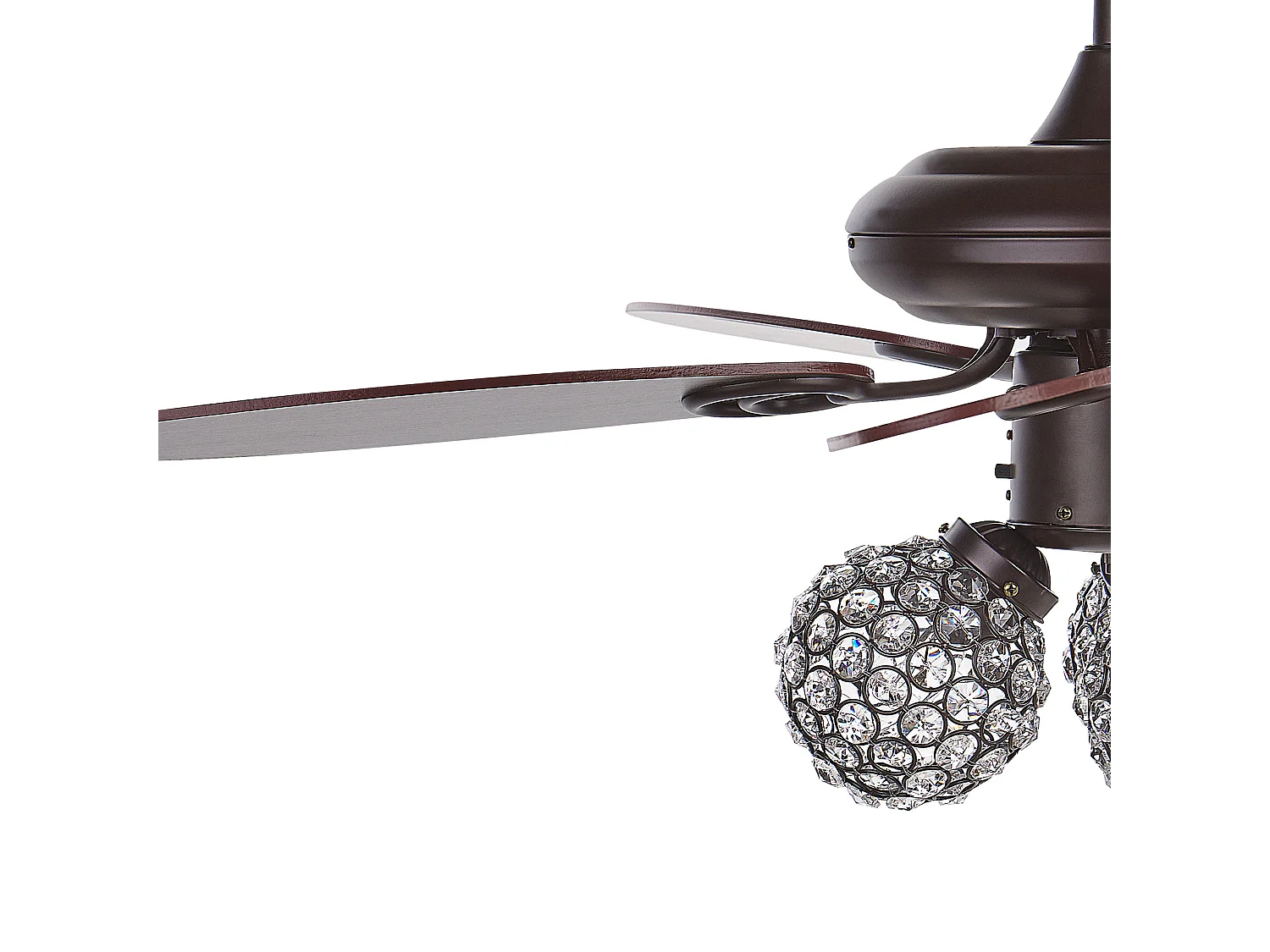 Ventilateur de plafond avec lampe HEILONG Marron