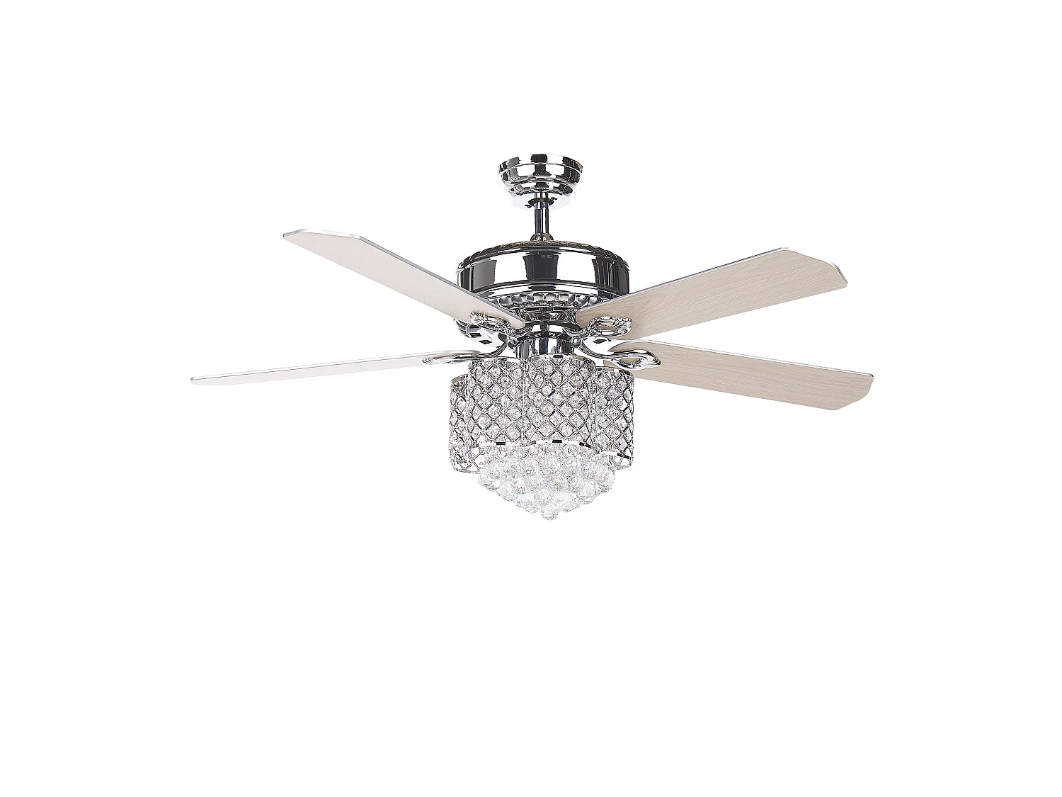 Ventilateur de plafond avec lampe HUAI Avec télécommande Argenté