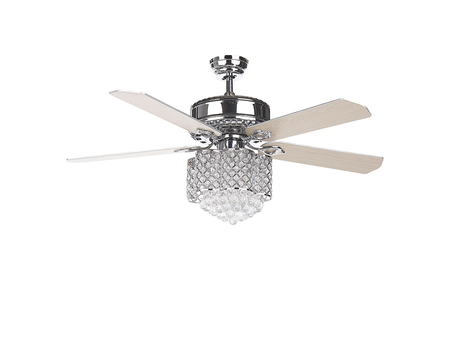 Ventilateur de plafond avec lampe HUAI Avec télécommande Argenté
