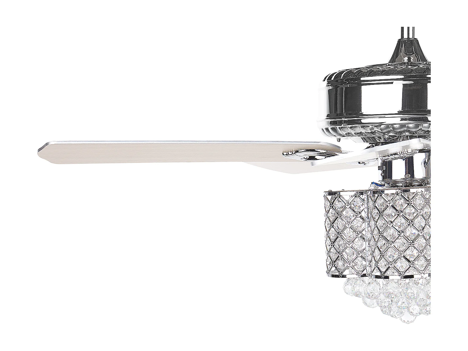 Ventilateur de plafond avec lampe HUAI Avec télécommande Argenté