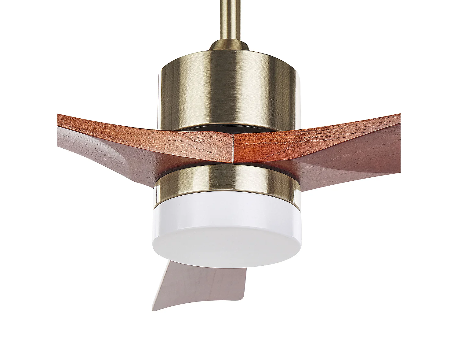 Ventilateur de plafond avec lampe ARUWIMI Avec télécommande Laiton