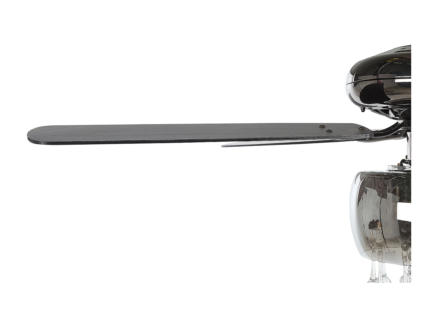 Ventilateur de plafond avec lampe noir et effet bois TOCANTIS