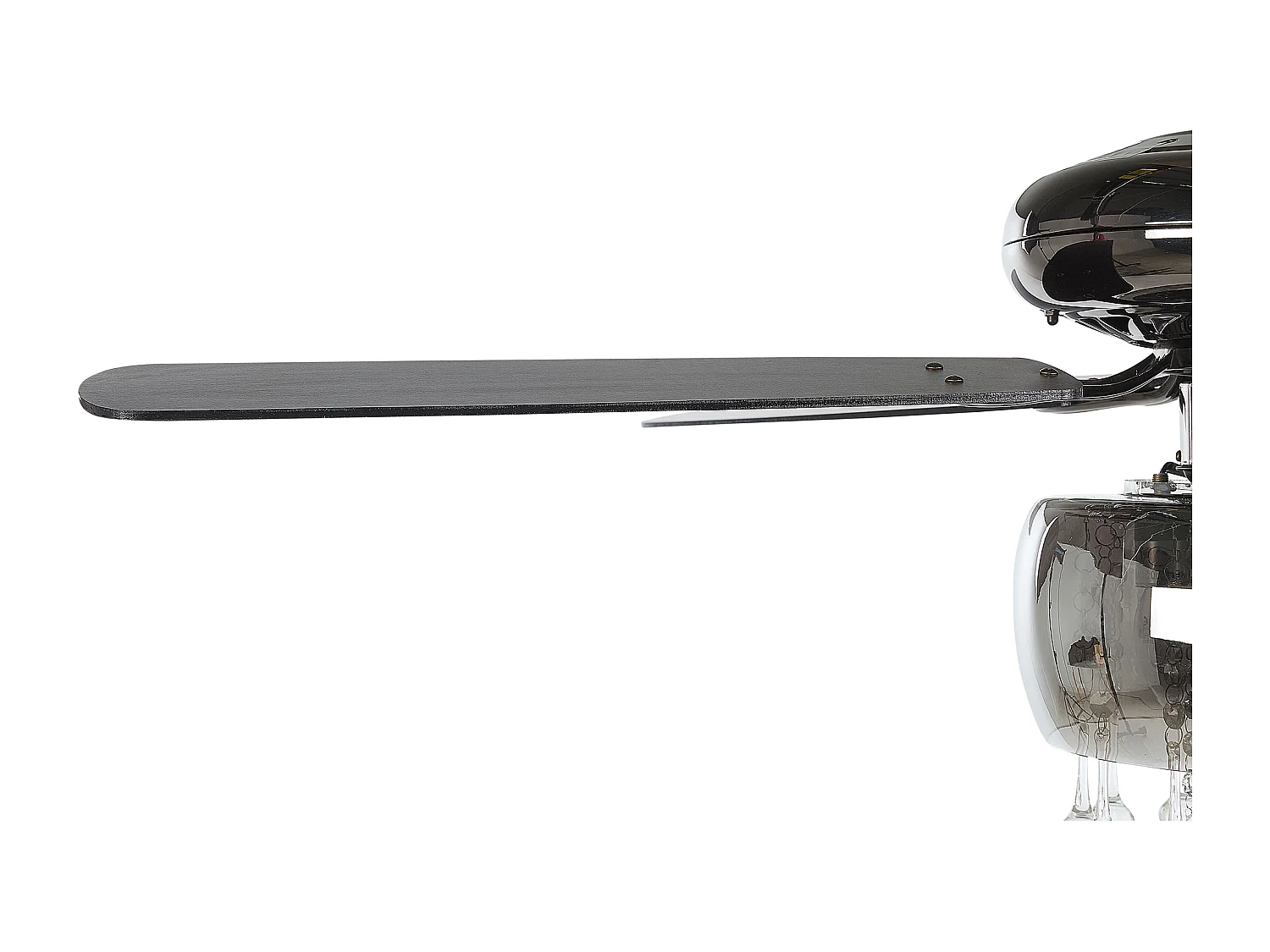 Ventilateur de plafond avec lampe noir et effet bois TOCANTIS