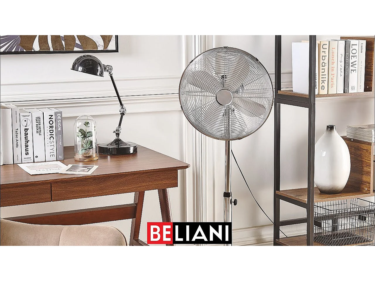 Ventilateur sur pied TRENT Argenté