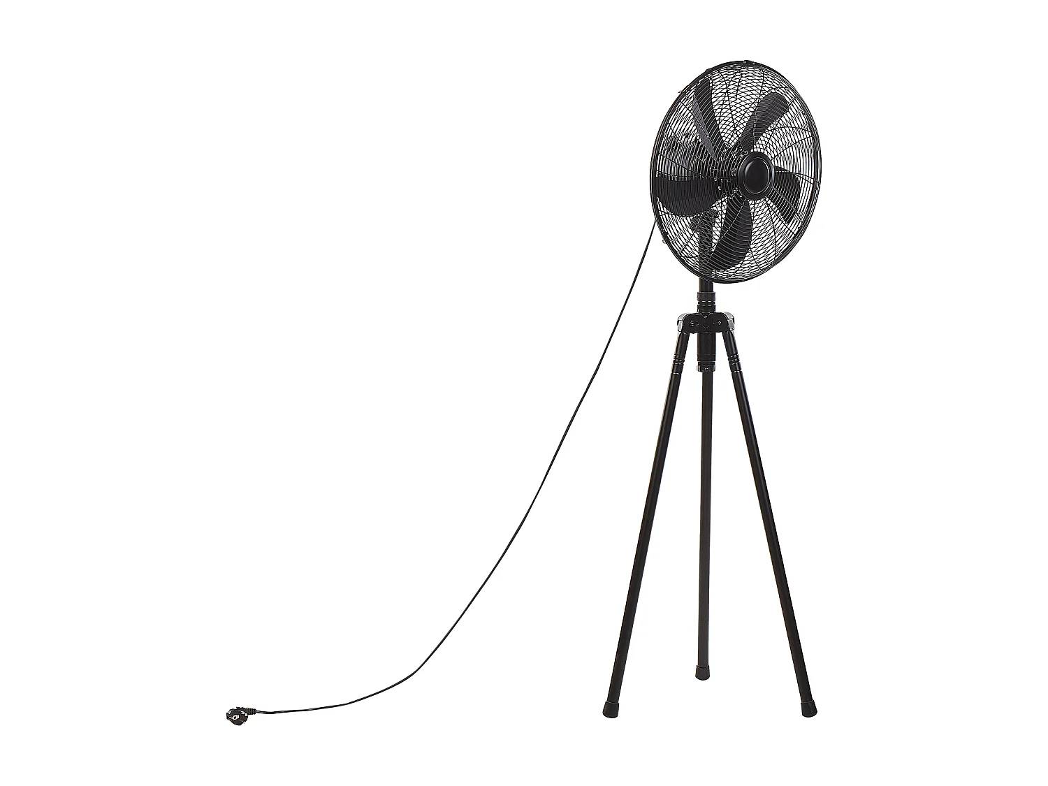 Ventilateur sur pied en métal noir TWEED