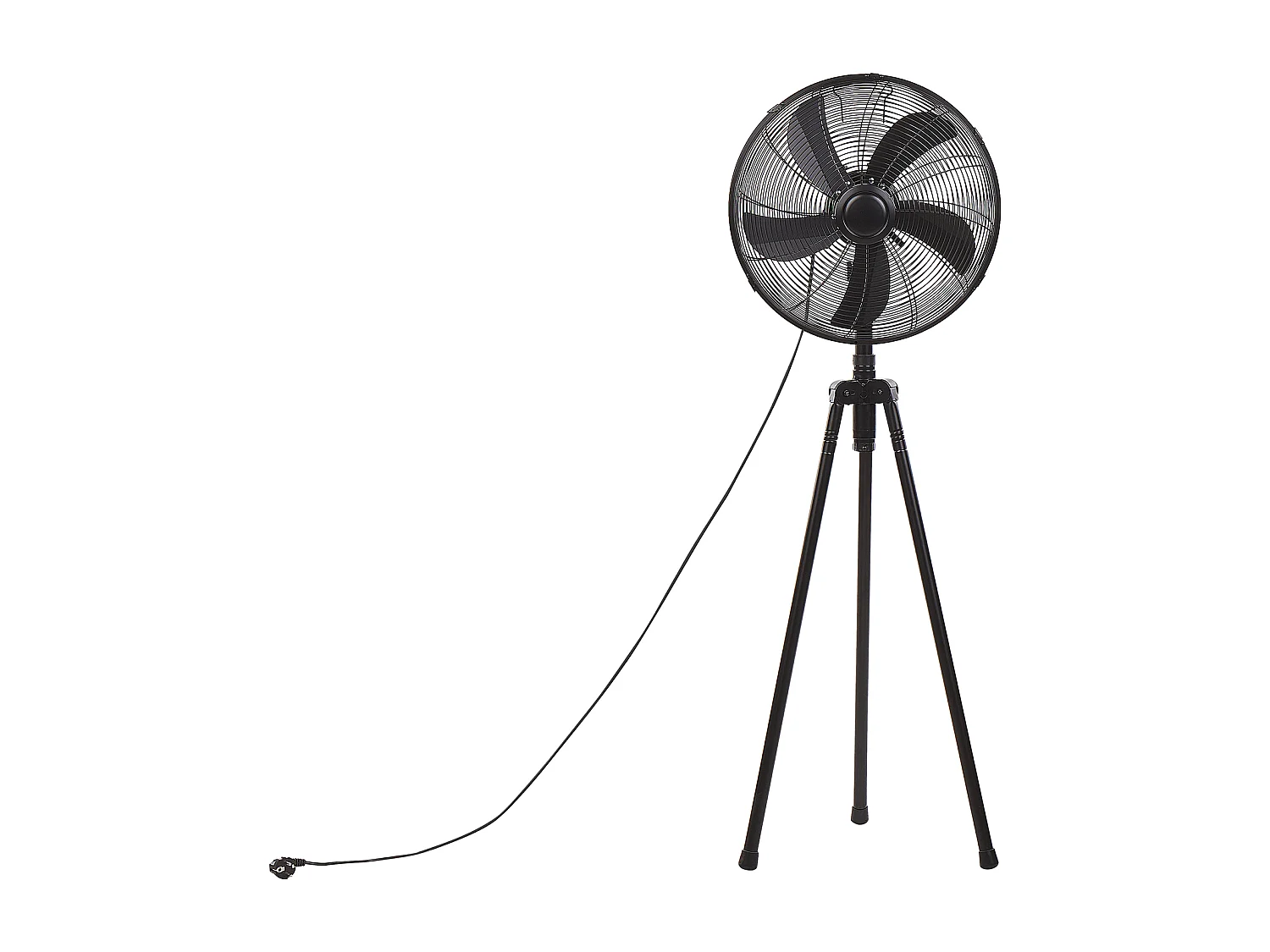 Ventilateur sur pied en métal noir TWEED