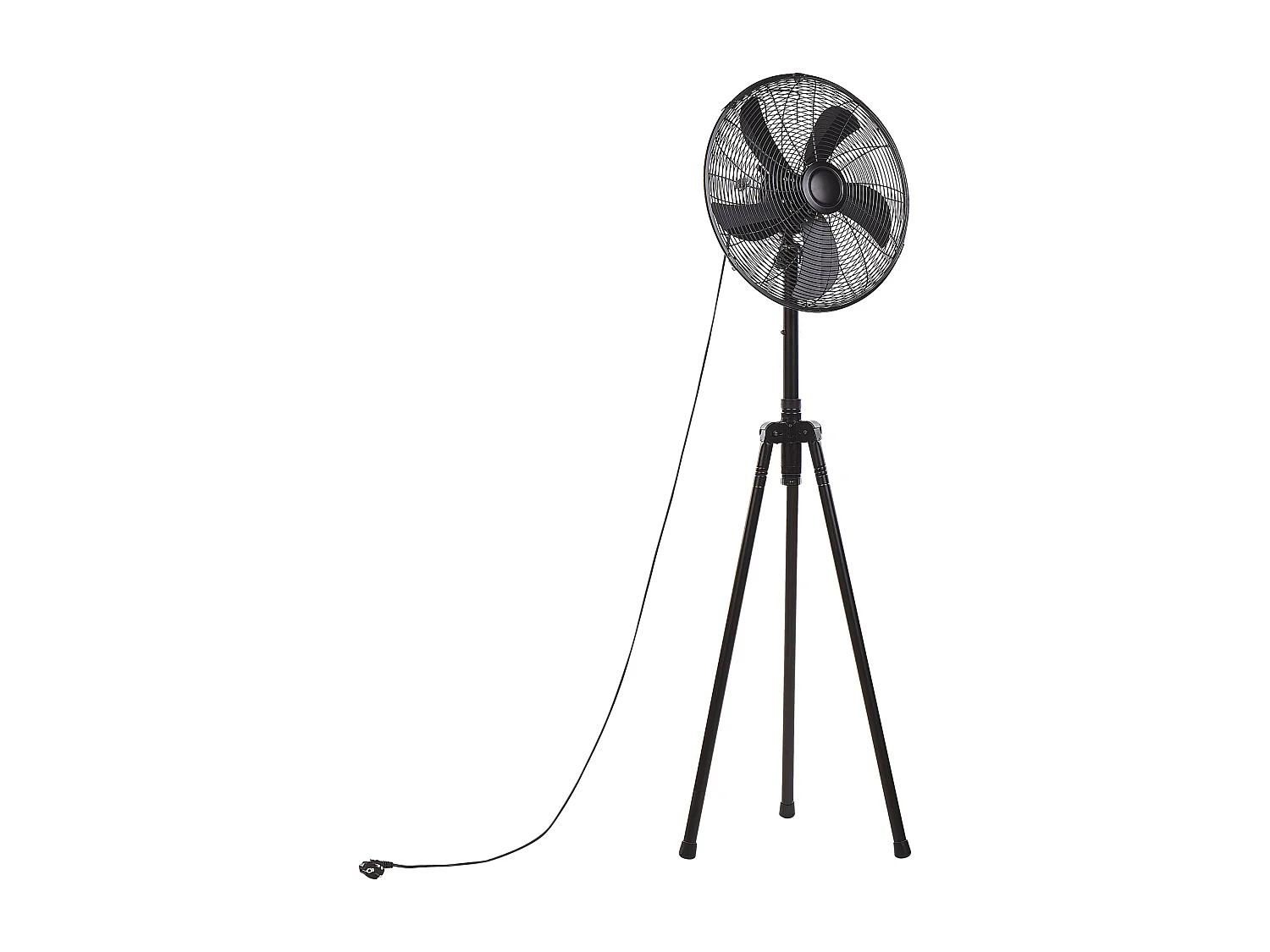 Ventilateur sur pied en métal noir TWEED