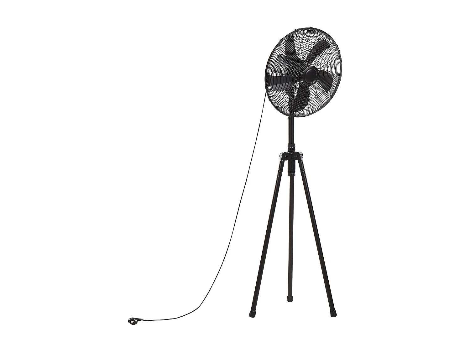Ventilateur sur pied en métal noir TWEED