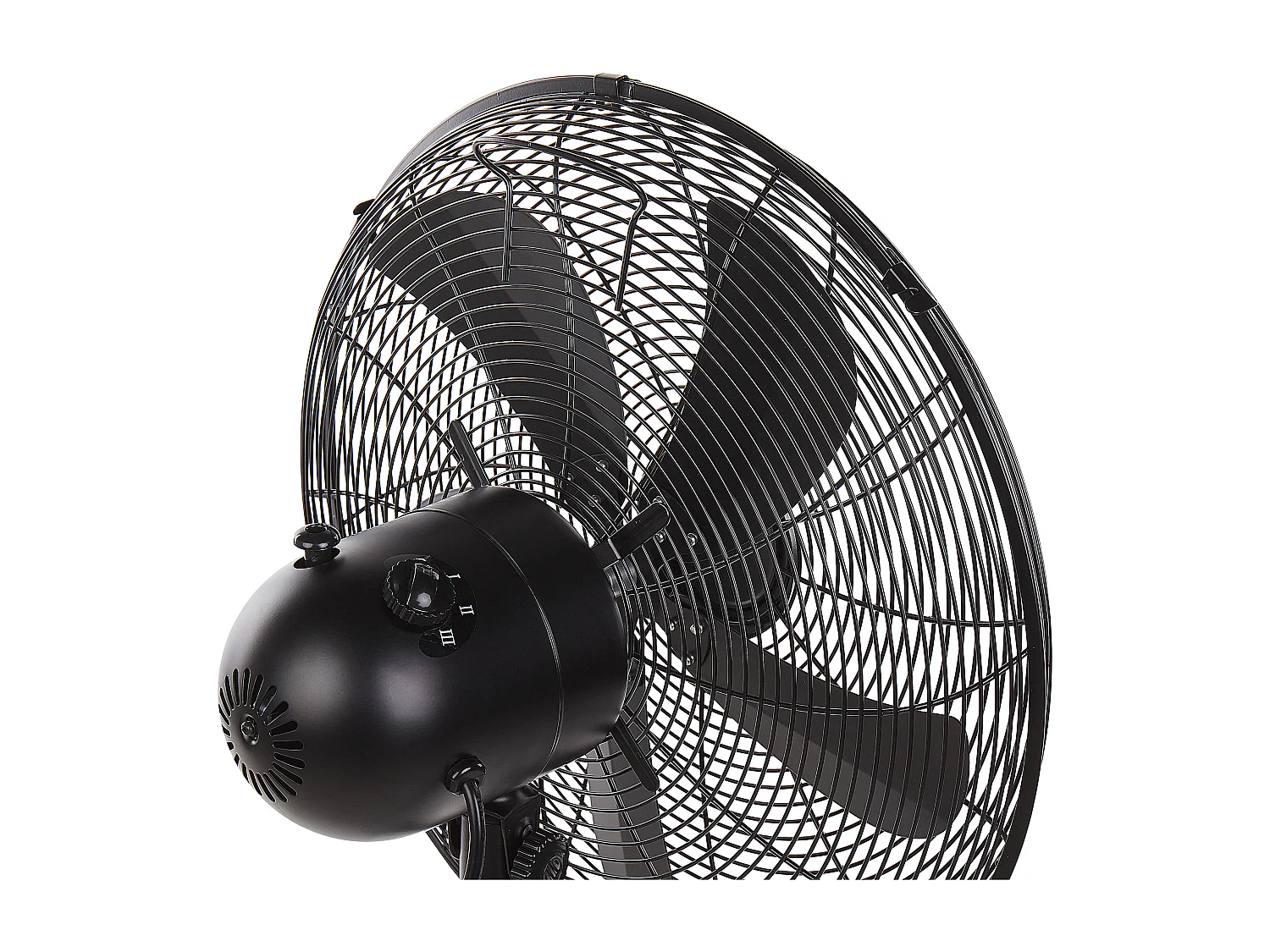 Ventilateur sur pied en métal noir TWEED